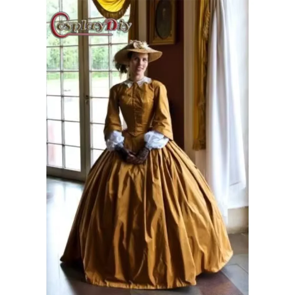 Cosplaydiy Civil War Southern Belle Ball Gown French Duchess Dress Lady Dress Renaissance  Victorian Rococo Colonial Dress