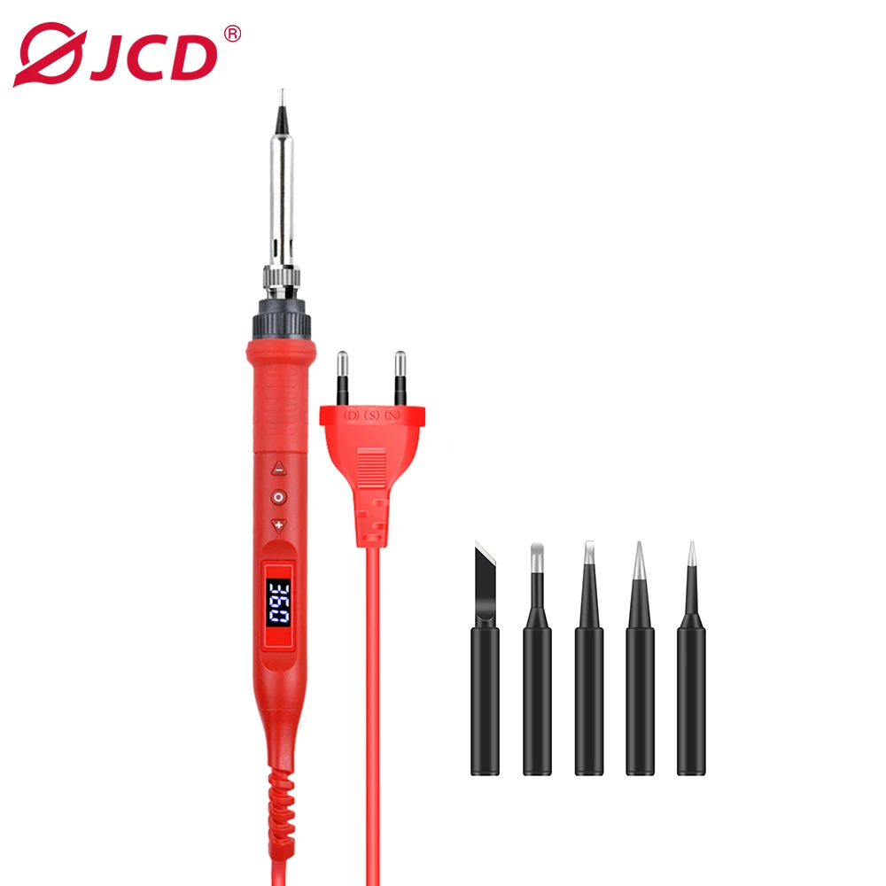 

JCD Soldering Iron Set Kit 80W Digital Electric 220V 110V Temperature Adjustable LCD Display Solder Welding Iron Tool Tips 820