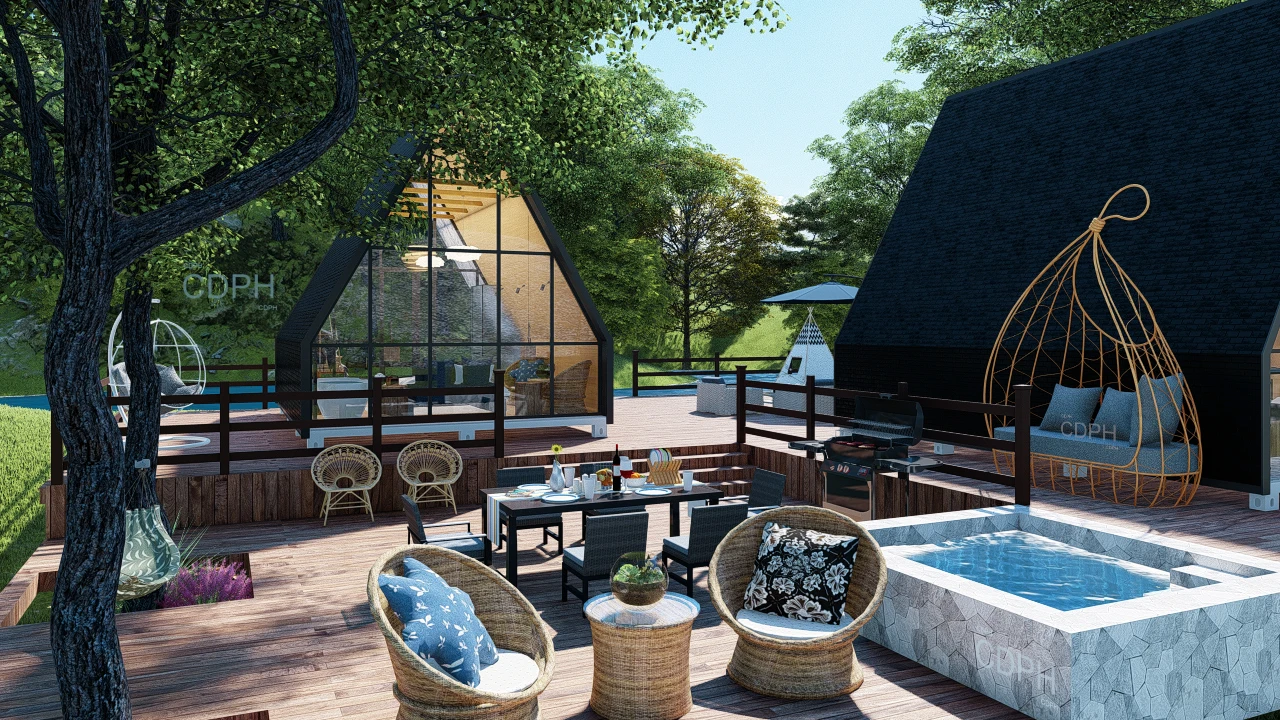 China Luxury Modern Design Prefab Modular Home Triangular House Prefabricated Houses for Living Room