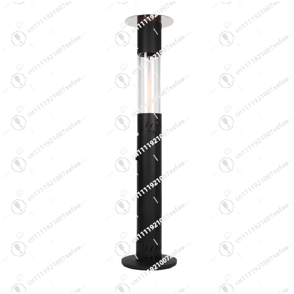 

2.0 meters modern renewable non-electric outdoor glass flame wood particle patio heater