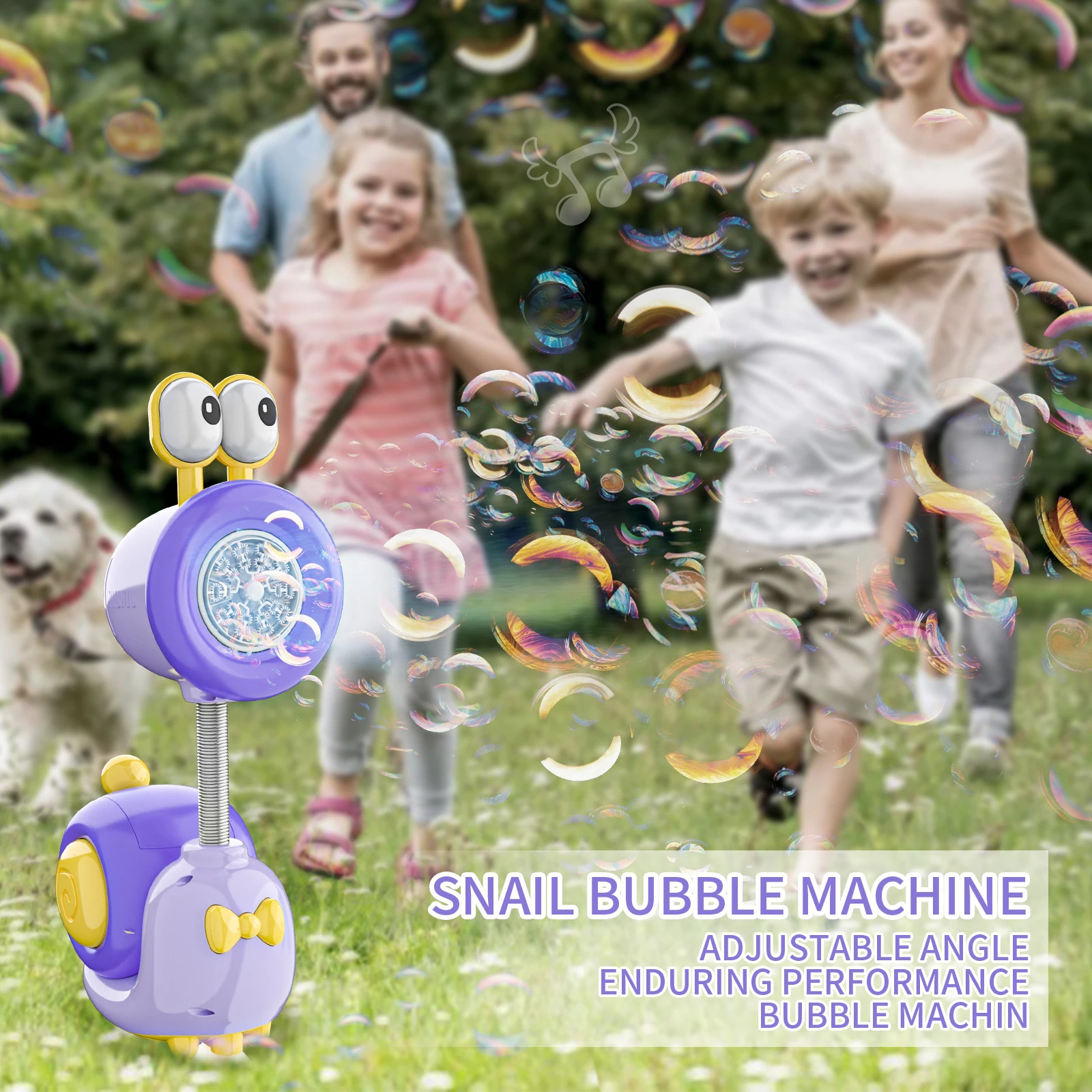 Snail Bubble Gun Electric LED Light Bubbles Machine Blowing Automatic 20 Holes Soap Bubbles Summer Outdoor Weeding Toys for Kids