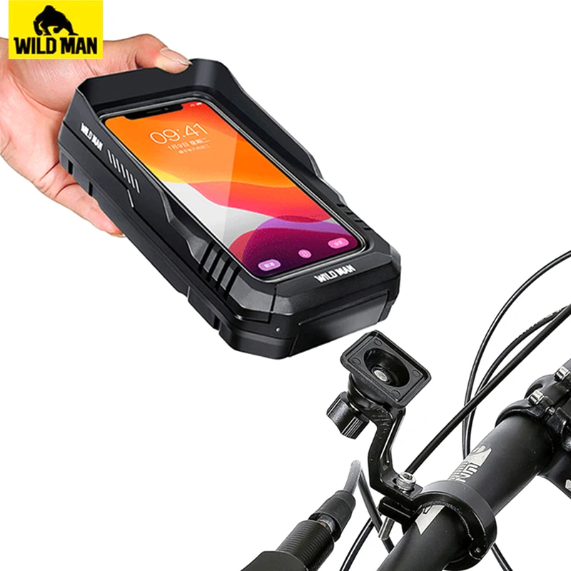 WILD MAN Bike Bag Waterproof Touch Screen Phone Case 6.8\