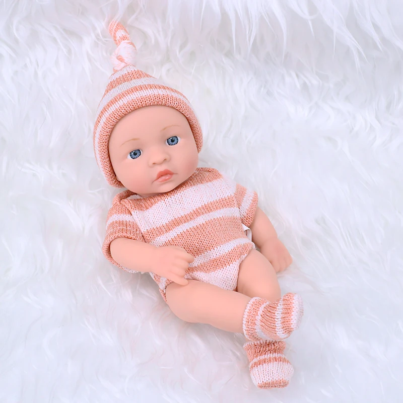 

20cm Baby Silicone Reborn Dolls Toys Cute Expression Yawn Lifelike Reborn Toy Vinyl Doll Children Play House Toys Birthday Gifts