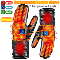 Rechargeable Heated Gloves Thermal Touchscreen Gloves 3 Temperature Levels Cold Weather Gloves for Outdoor Cycling Skiing Hiking