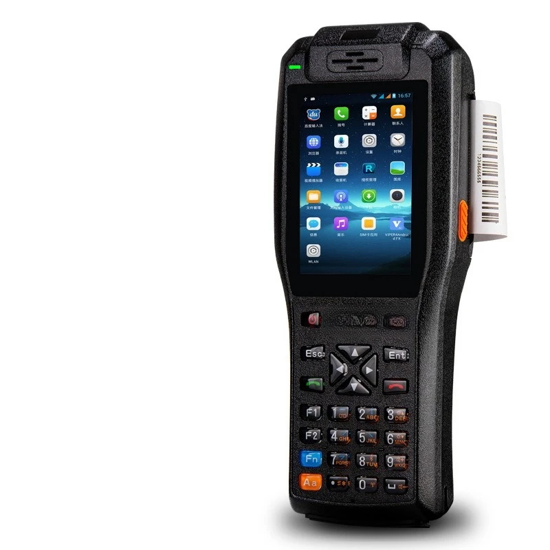 4 inch screen handheld PDA end point with printing machine 4G pass store management source gas station