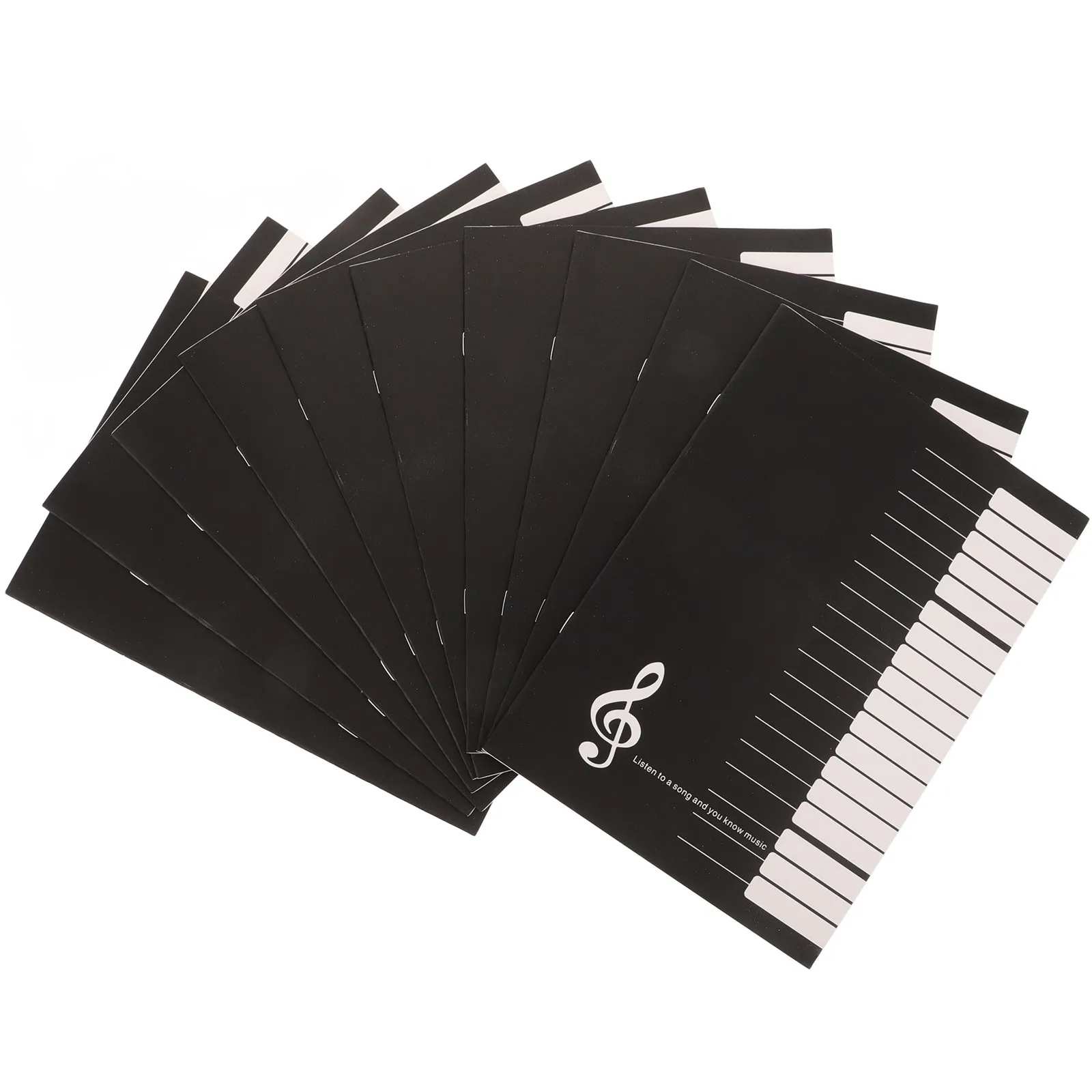 10Pcs Creative Sheet Music Notebook Standard Size Manuscript Paper for Music Practice Composition Guitar Piano Chord Notation