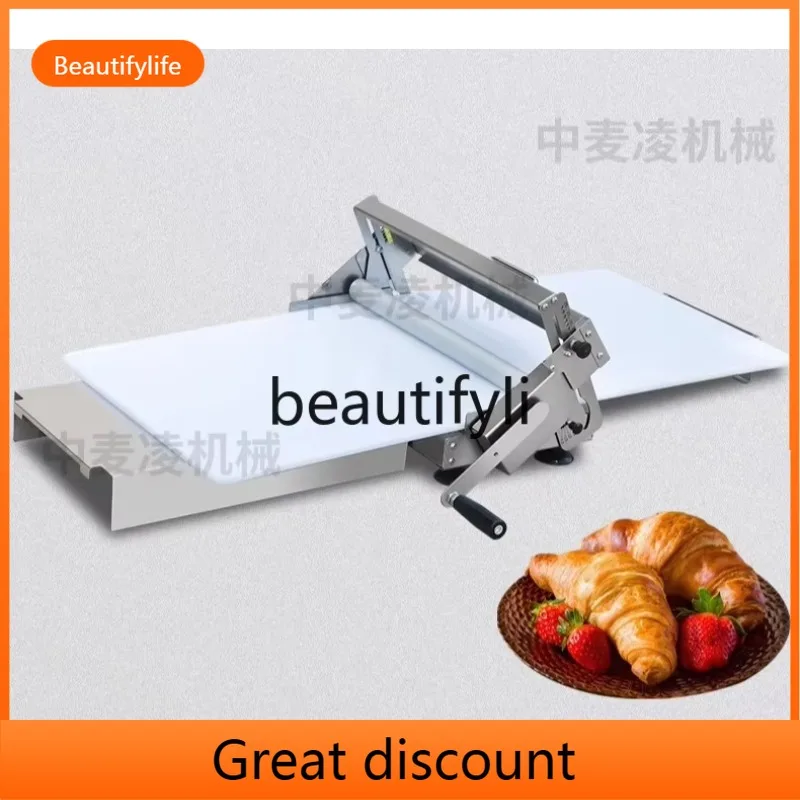 A55 Desktop Folding Manual Puff Pastry Machine, Croissant Skin, French Egg Tart Skin Forming Machine