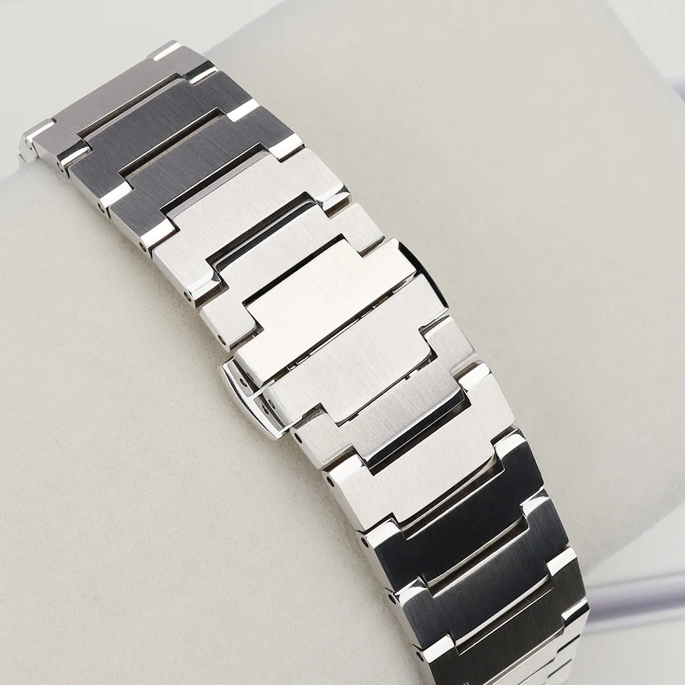 40mm Silberne NH35 Uhrengehäuse Armband Saphirglas Passend für Mod PRX Super Player NH34 NH35 NH36 NH38 NH70 4R36 Uhrwerksteile – Detail 6