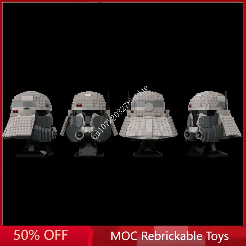 950PCS Star Planหมวกกันน็อกClone Commander Bacara MOC Space Battle Building Blockสถาปัตยกรรมการศึกษาประกอบของเล่น