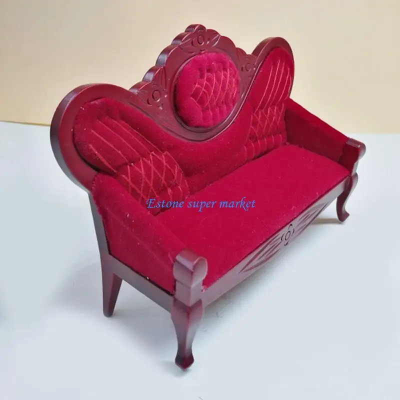 090B Mini Modelo Sofá Móveis Realistas para Casa Bonecas para Brincar Aniversário Meninas