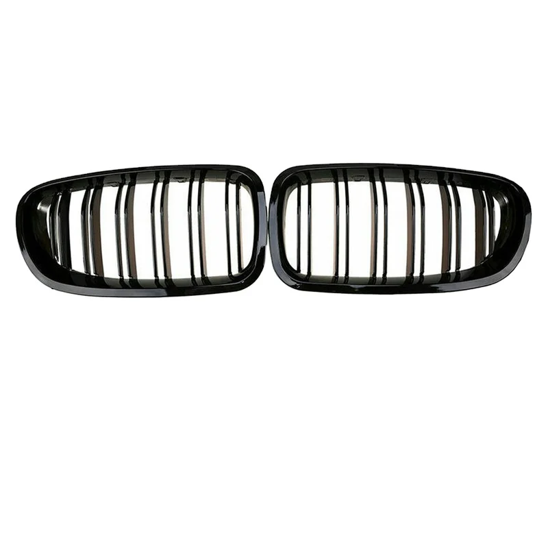 Manufacturer Car modified accessories front grille bright black double line grill For BMW 5 series F10 F18 2010-2016