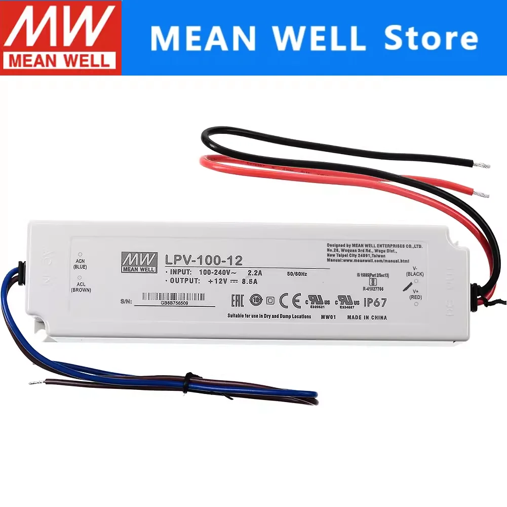 MEAN WELL LPV-100 LPV-100-5 LPV-100-12 LPV-100-24 LPV-100-36 LPV-100-48 MEANWELL LPV 100 100W