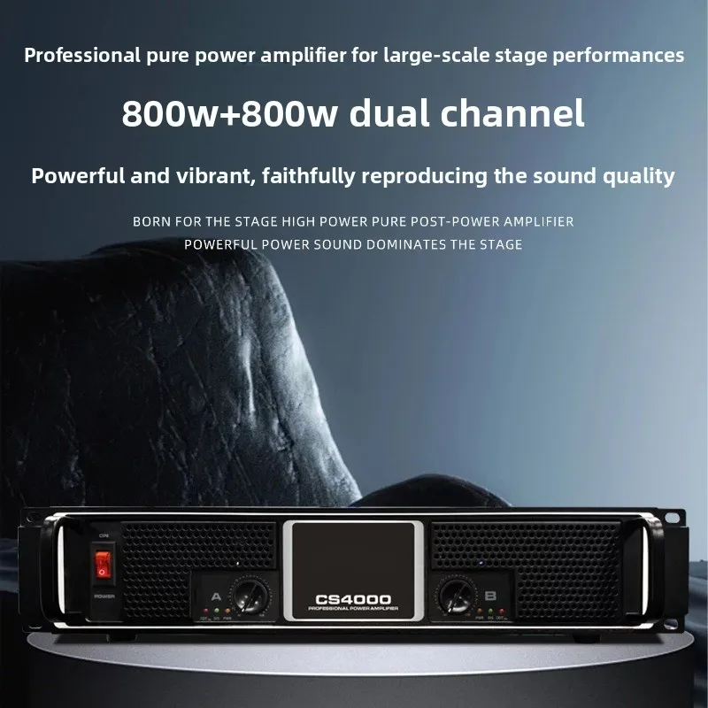 Professional High-power Ring Cow Amplifier Pure Rear Amplifier Two-channel Stage Home Wedding Bar