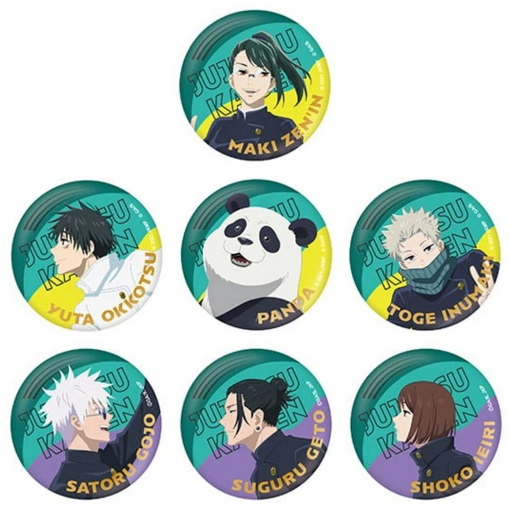 58mm Anime Jujutsu Kaisen Kugisaki Nobara Fushiguro Megumi Gojo Satoru Cosplay COSTUME Badge Pin SPTE Tinplate Brooch﻿ Prop Gilf