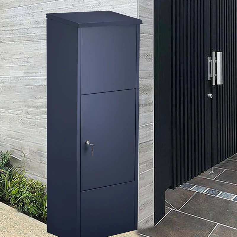Outdoor Mailbox Free Standing Apartment Express Delivery Opening Upside Letter Box