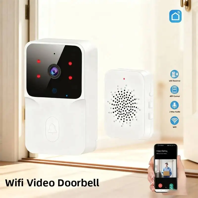 

Video Wireless HD Camera Security Smart Doorbell Home Infrared Alarm Wifi Intercom