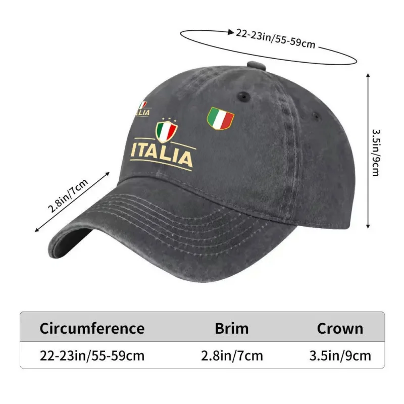 Men's Adjustable Baseball Cap with Italian Shield Logo – Stylish Casual Hat for Spring Autumn Beach Vacation – Multiple Colors