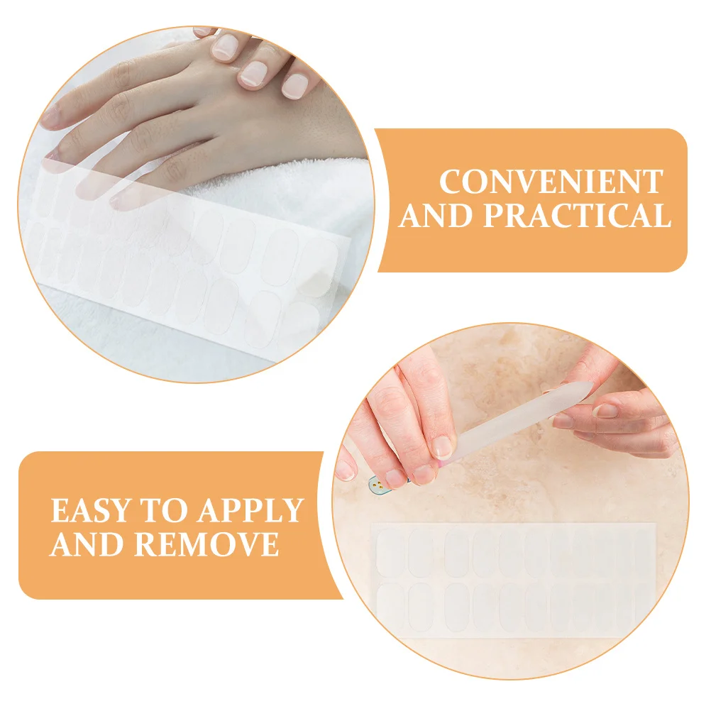 Nagellack-Schutzstreifen, 4 Blatt, transparente selbstklebende Aufkleber, kein Decklack erforderlich, DIY-Maniküre-Zubehör für den Heimsalon