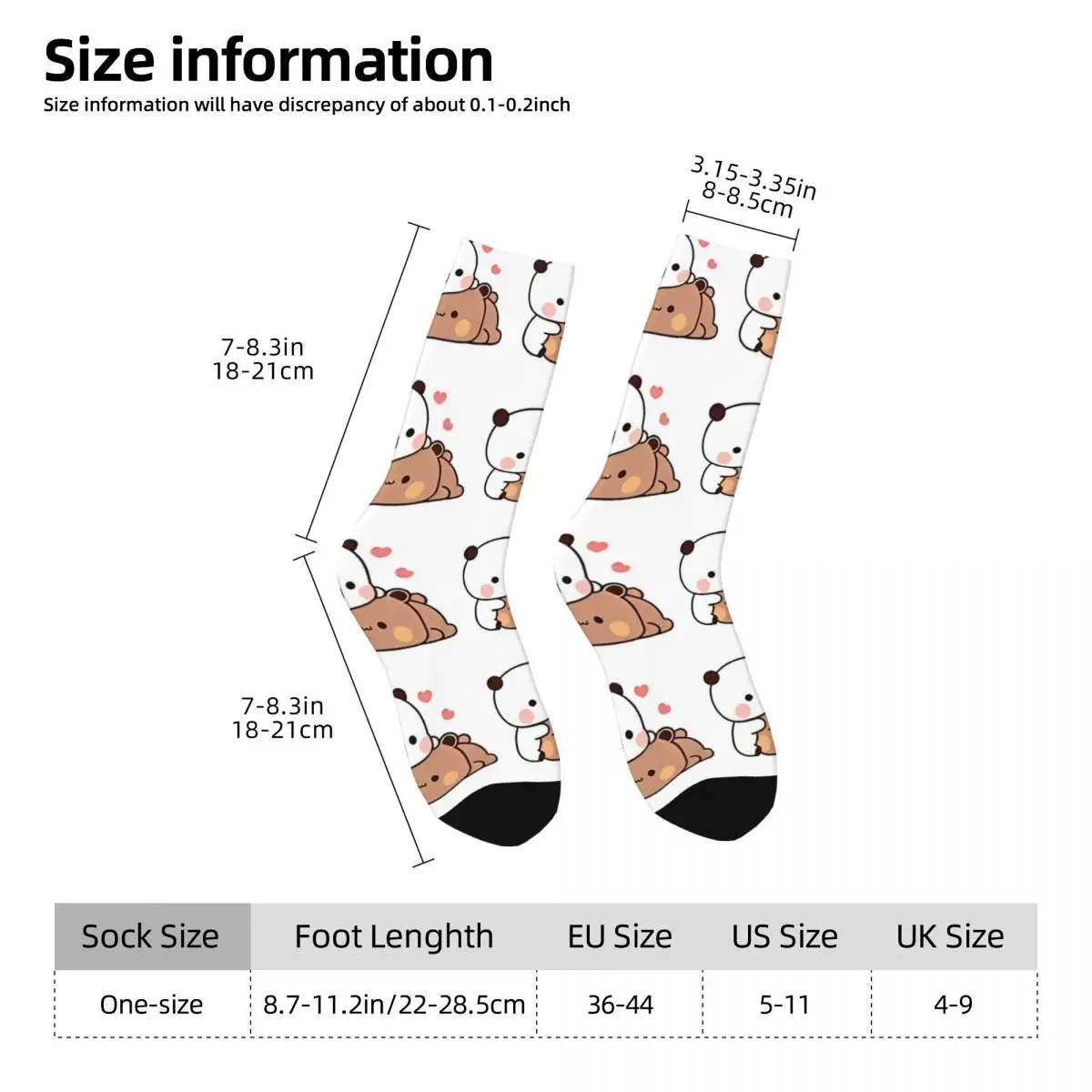 Bubu Dubu Cuddling Socks Winter Stockings Funny Men Comfortable Socks Custom Running Sports Non Slip Socks