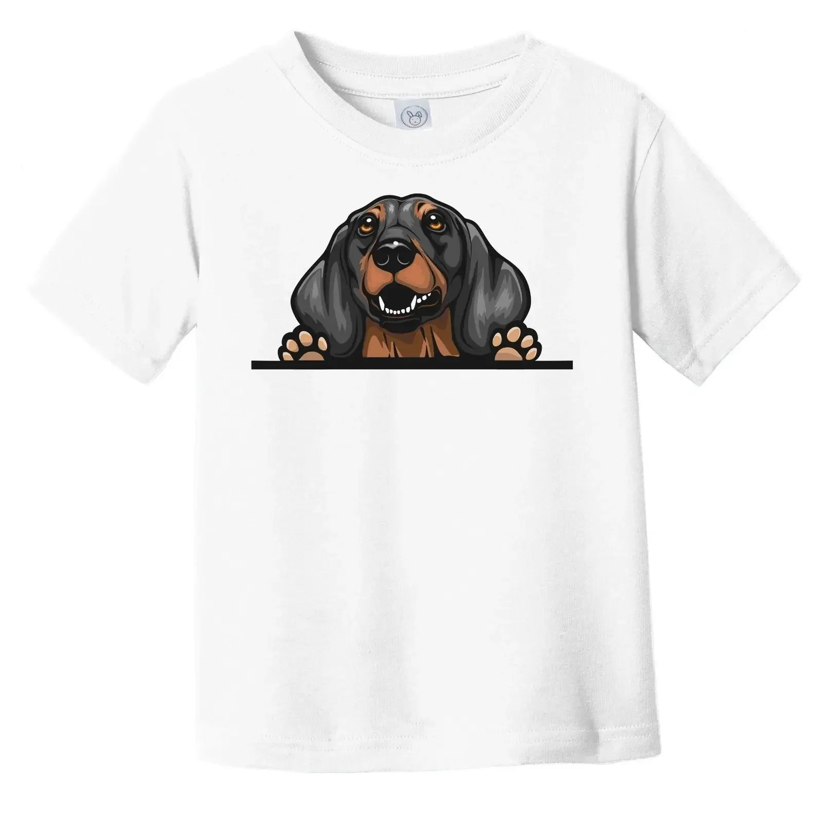 Dachshund Dog Breed Popping Up Cute Infant Toddler T Shirt vintage Washed Soft Stylish graphic homme fashion Comfortable Unisex