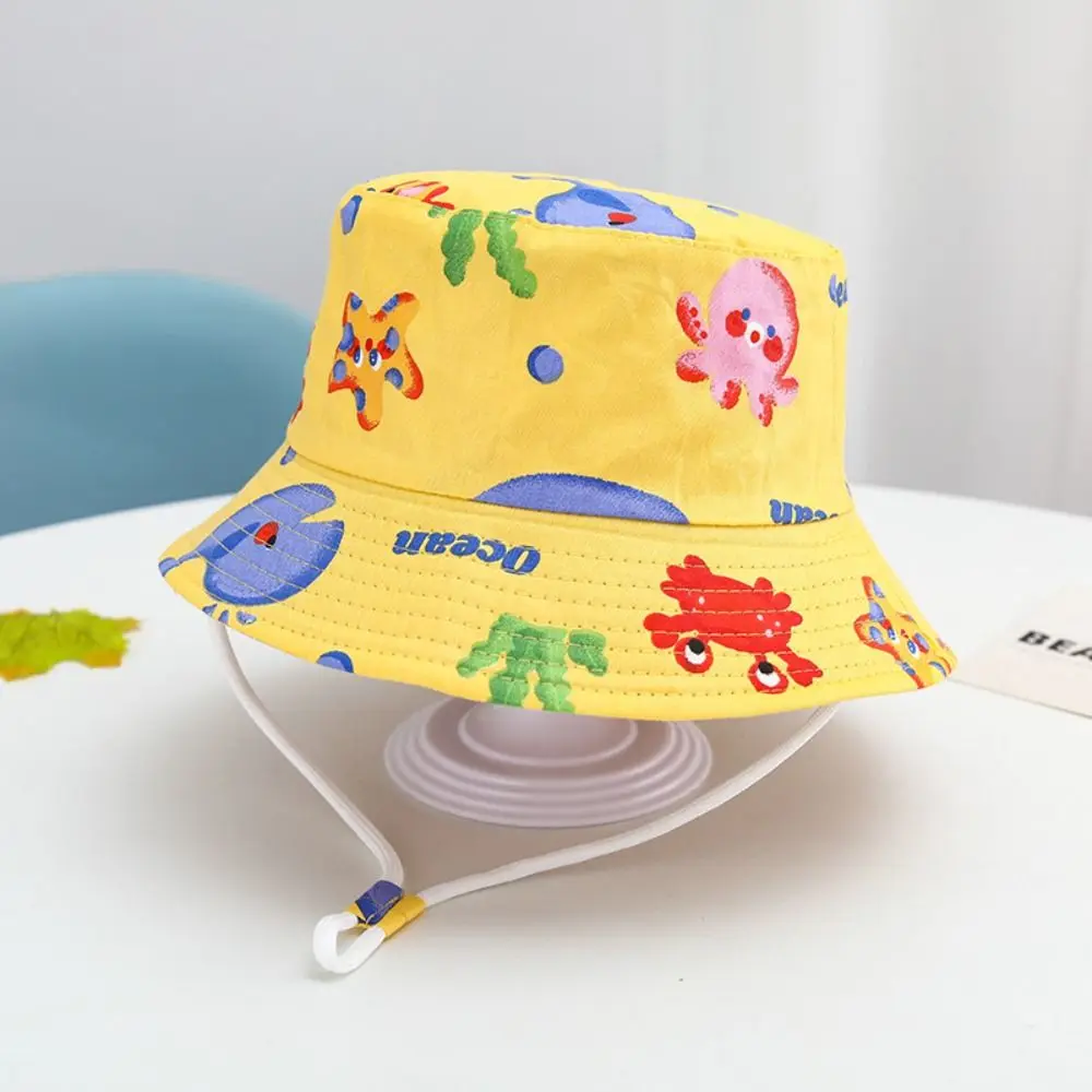 Sombreros de cubo con estampado Animal para niños, gorra de pescador de algodón con ala grande para exteriores, Playa