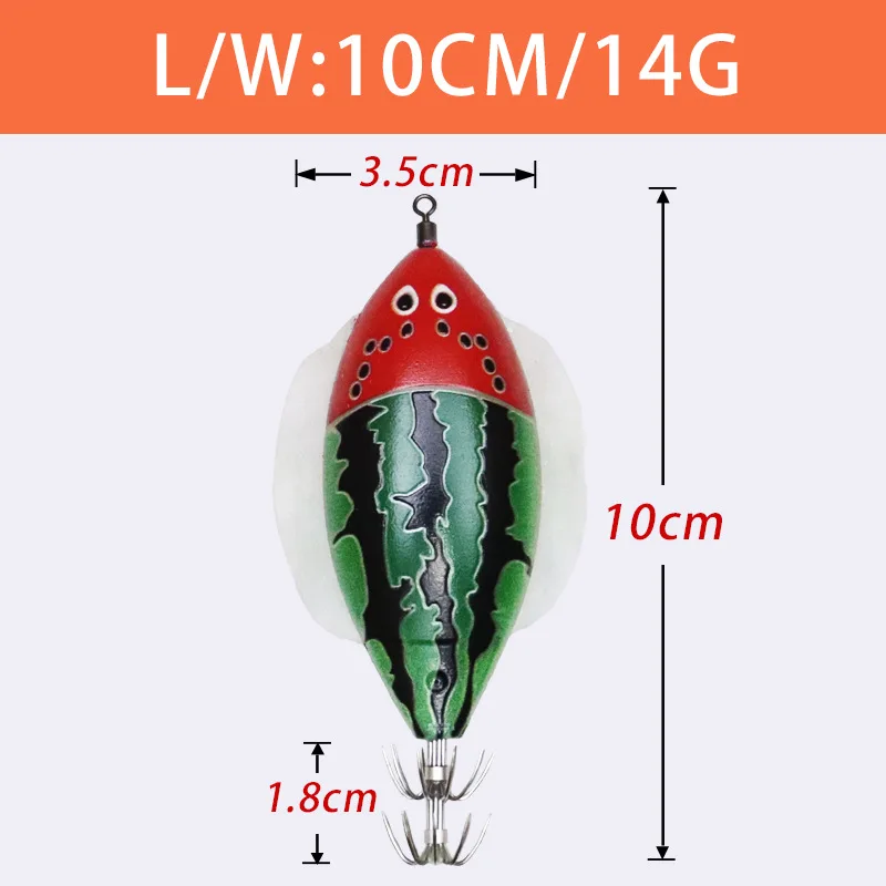 2 قطعة 14 جرام التوازن الروبيان كما الطعم الثابت متوهجة خشبية الروبيان الحبار هوك محاكاة الطعم مجنح الطعوم الصيد السحر صيد السمك #2