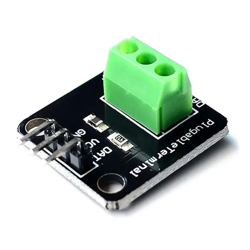 ABVC 3Set DS18B20 Temperature Sensor Module Kit Waterproof 100CM Digital Sensor Cable Stainless Steel Probe And Module Adapter B