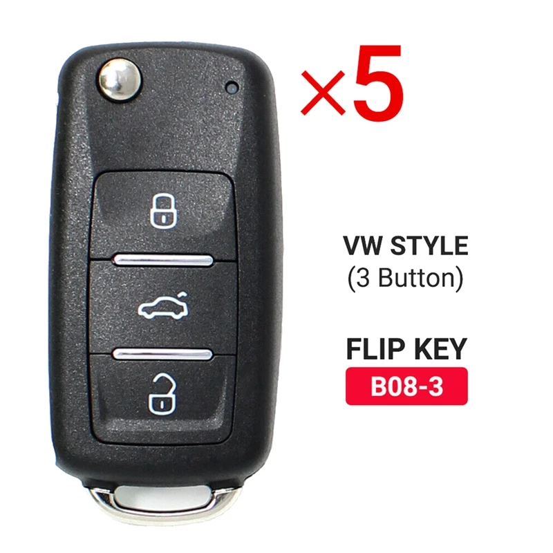 

5Pcs/Lot KEYDIY B08-3 B Series 3 Button Universal KD Remote Car Key New For KD900 KD900+ URG200 KD-X2 Mini VW Style