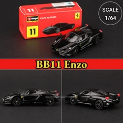 Bburago 1:64 Ferrari Mini Car Model, BB11 Enzo Metal Vehicle Replica F12tdf F40 458 488 GTB Diecast Miniature Home Decor Boy Toy