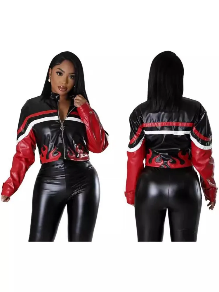 

Байкерские куртки Женская куртка Женская полиэстеровая светоотражающая ребристая стойка с воротником-стойкой Бег Городской фитнес Спортивная влагоотводящая весна