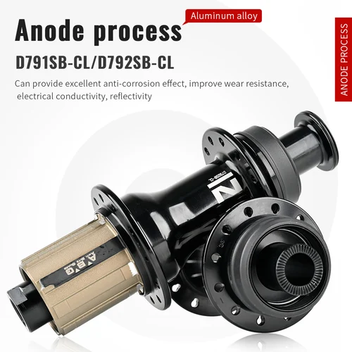 Imagen 2 del producto Novatec D791SB-CL D792SB-CL bujes de freno de disco de bloqueo central MTB eje pasante 100x12 142x12MM 24 agujeros bujes de bicicleta de carretera ABG FREEHUB 11S