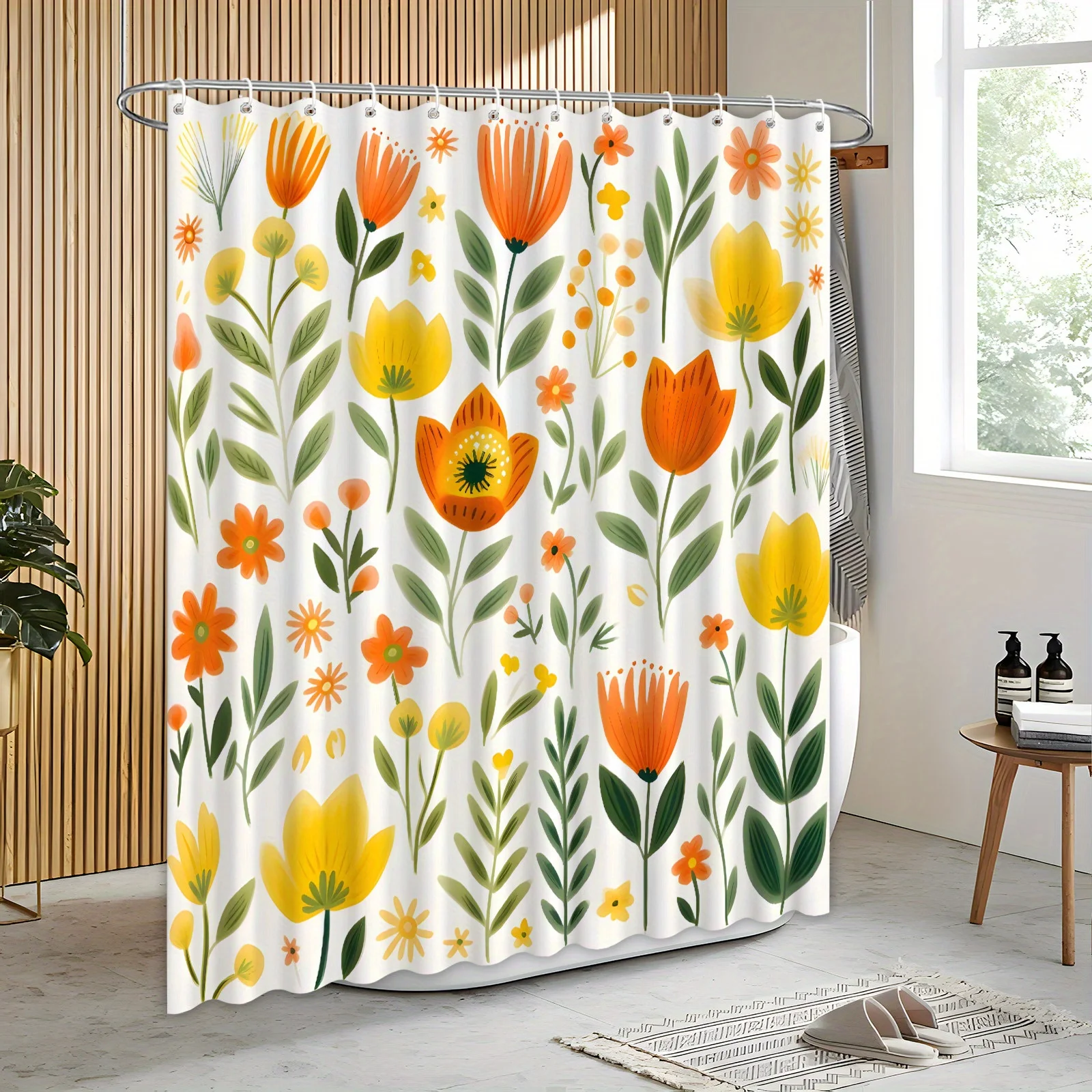 Featuring Colorful Flowers, Whimsical Design, Cheerful Patterns, and Lively Accents for Bright Bathroom Decor