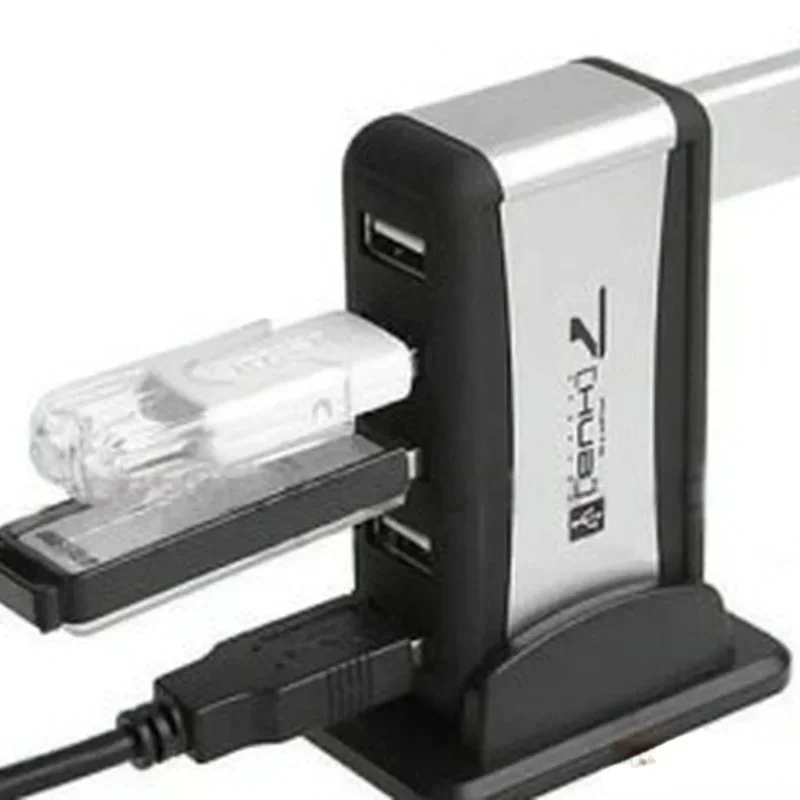 7 портов, вертикальный концентратор USB 2.0, мульти-сплиттер с адаптером питания для ПК, компьютерные аксессуары, вилка европейского/американского стандарта, 480 Мбит/с