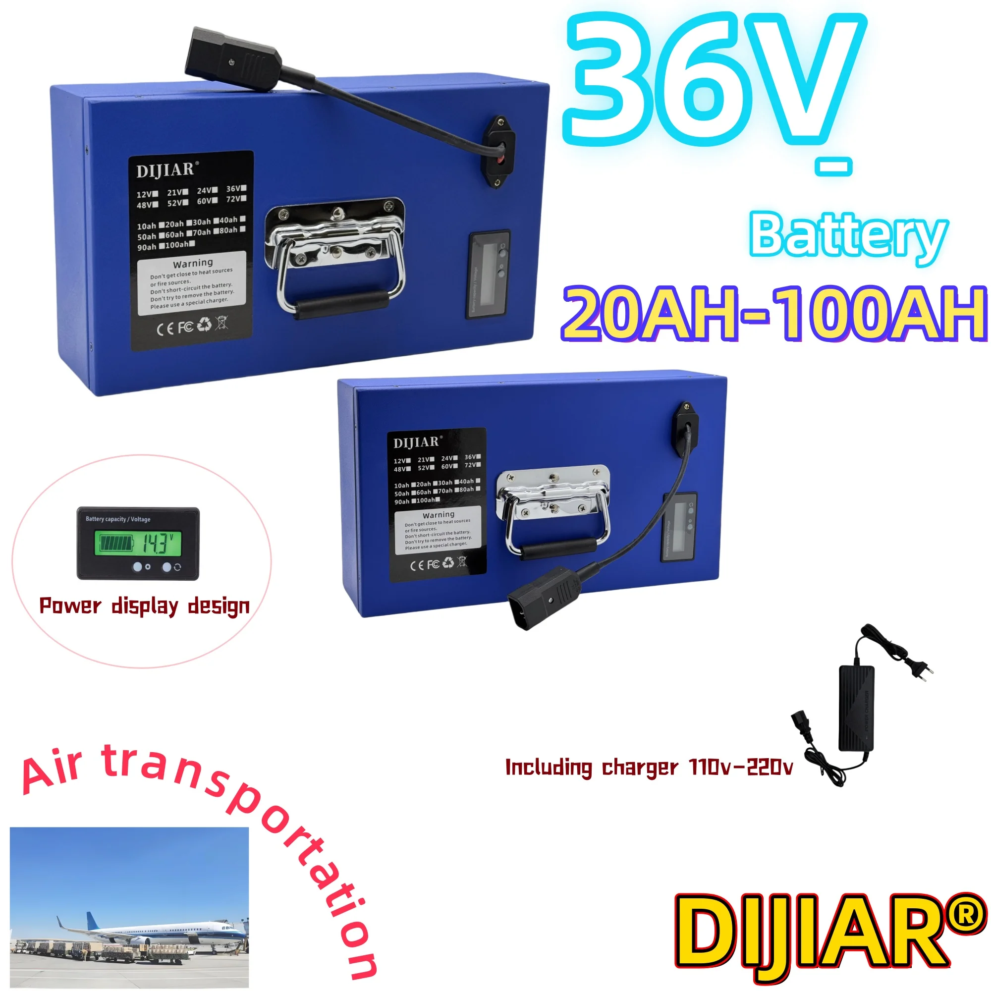 

Air freight, 36V18650 lithium-ion battery 20AH-100AH+BMS application solar panel,mobile power supply, electric vehicle equipment
