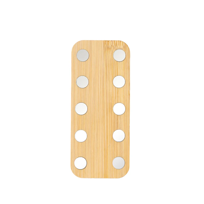 ダブルロー10グリッド木製ネイル練習スタンド ネイルディスプレイスタンドセット マグネットネイルチップ練習ホルダー マニキュアツール