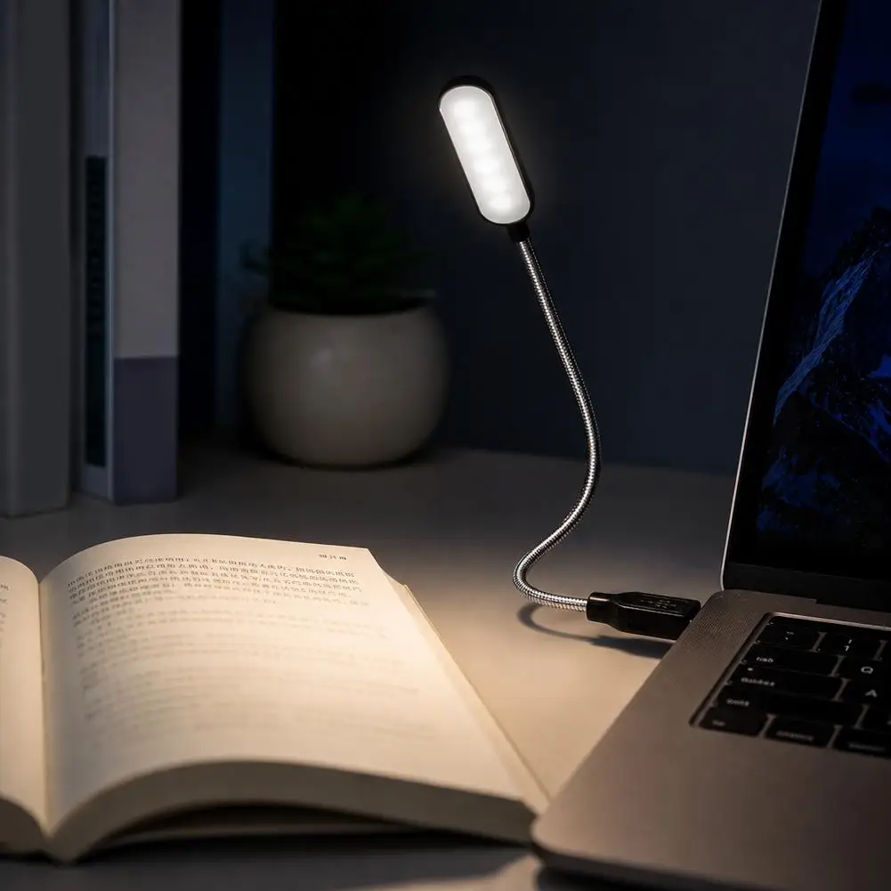 Mini LED Book Light USB Night Lamp Table Night Reading Lights PC Computer Laptop Notebook Booklight Flexible Bendable Book Lamp