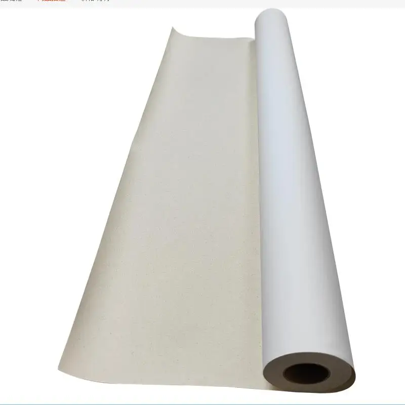 الشركة المصنعة 380 جرام سطح غير لامع مقاوم للماء 100% قطن لفة قماش نافثة للحبر 18 متر لكل لفة #2