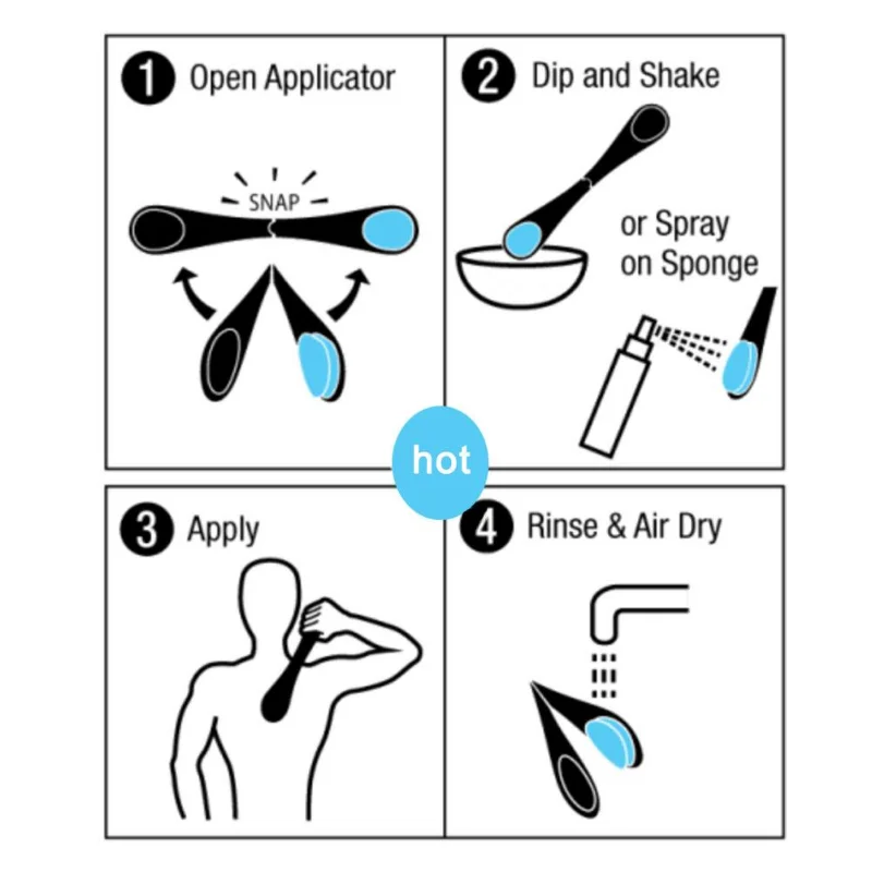 إسفنجة استحمام بمقبض طويل ، غسول خلفي ، تقشير للجسم ، فرشاة استحمام لتنظيف البشرة ، أداة غسول ، أداة استحمام ، 1 تطبيق #3