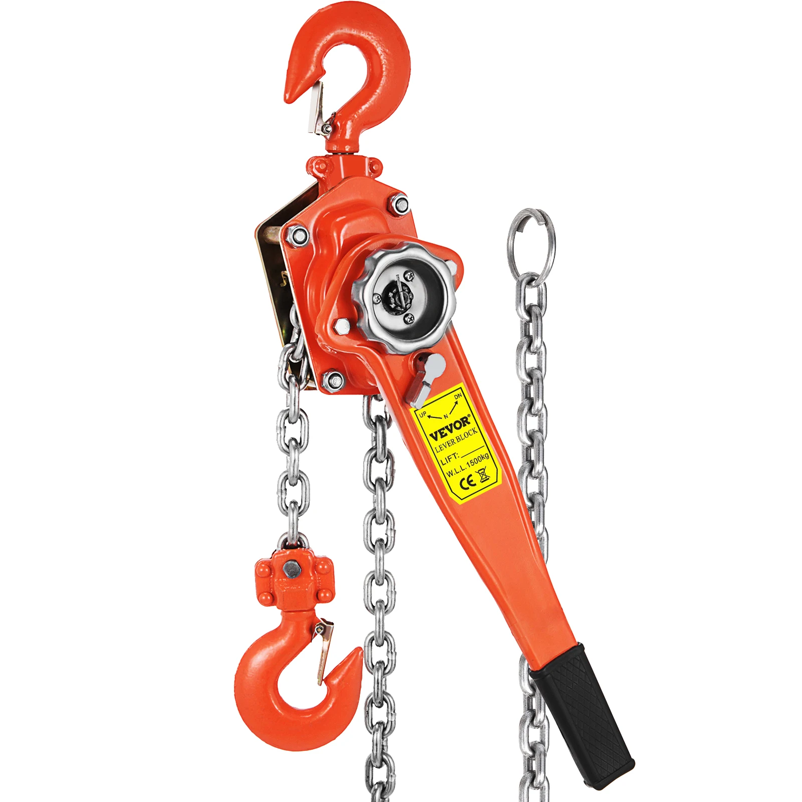 VEVOR 1.5/3T Manual Lever Chain Hoist with hook Ratchet Chain Hoist for Warehouse Garages Construction Zones Clearance Sale