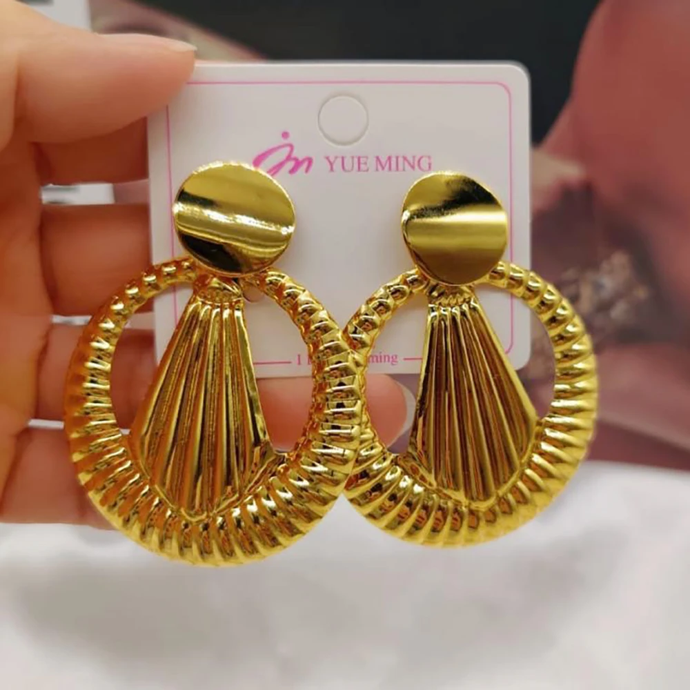 YM Women's Irregular Love Gold Earrings 5
