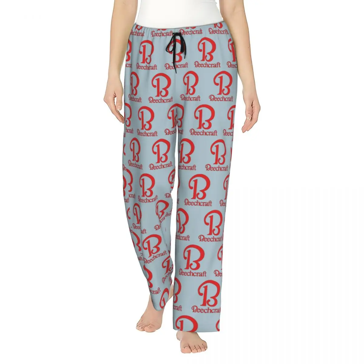 

Custom Beechcraft Aircraft Aviation Women Pajama Pants Lounge Sleep Sleepwear Bottoms with Pockets