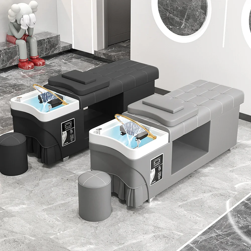 Massage Shampoo Bed Barber Shop Special Hair Salon Multifunctional Lay Down Shampoo Bed Salon Head Shampoo Bed Chairs Pot