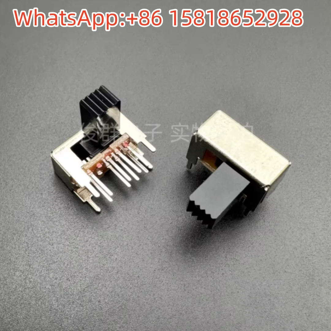 5pcs SK23D09G9 Side Dial 3 Gears 8 Pin Toggle Slide Switch 4 Fixed Foot Car Amplifier Audio Switch