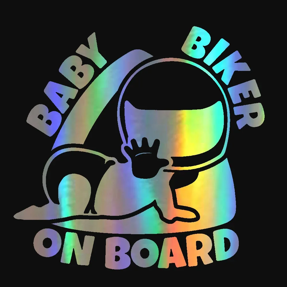 Interesting Baby Biker on Board Carbon Fiber Vinyl Car Stickers Funny Stickers on Auto Motorcycle Decals for Car