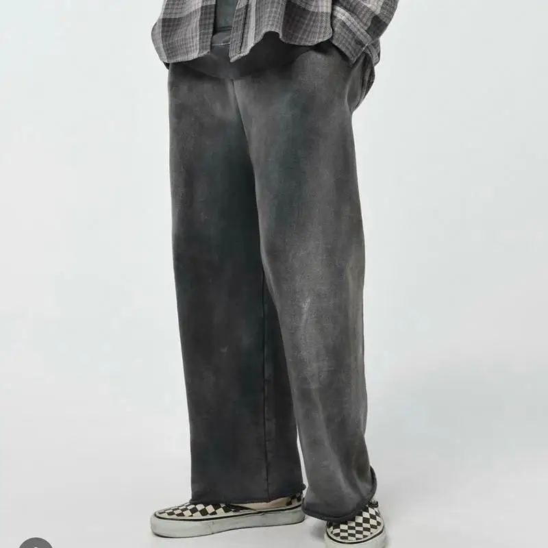 

Мужские спортивные брюки BOW Heavyweight Waed Bla Ombre, прямые, повседневные, прочные, молодежные, на все сезоны