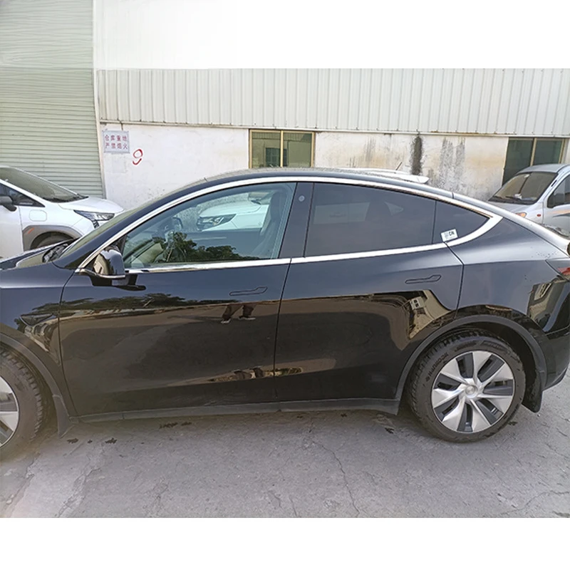 Suitable for Tesla Y Stainless Steel Window Trim Full Window Bright Strip Model Y Modification Accessories Decoration