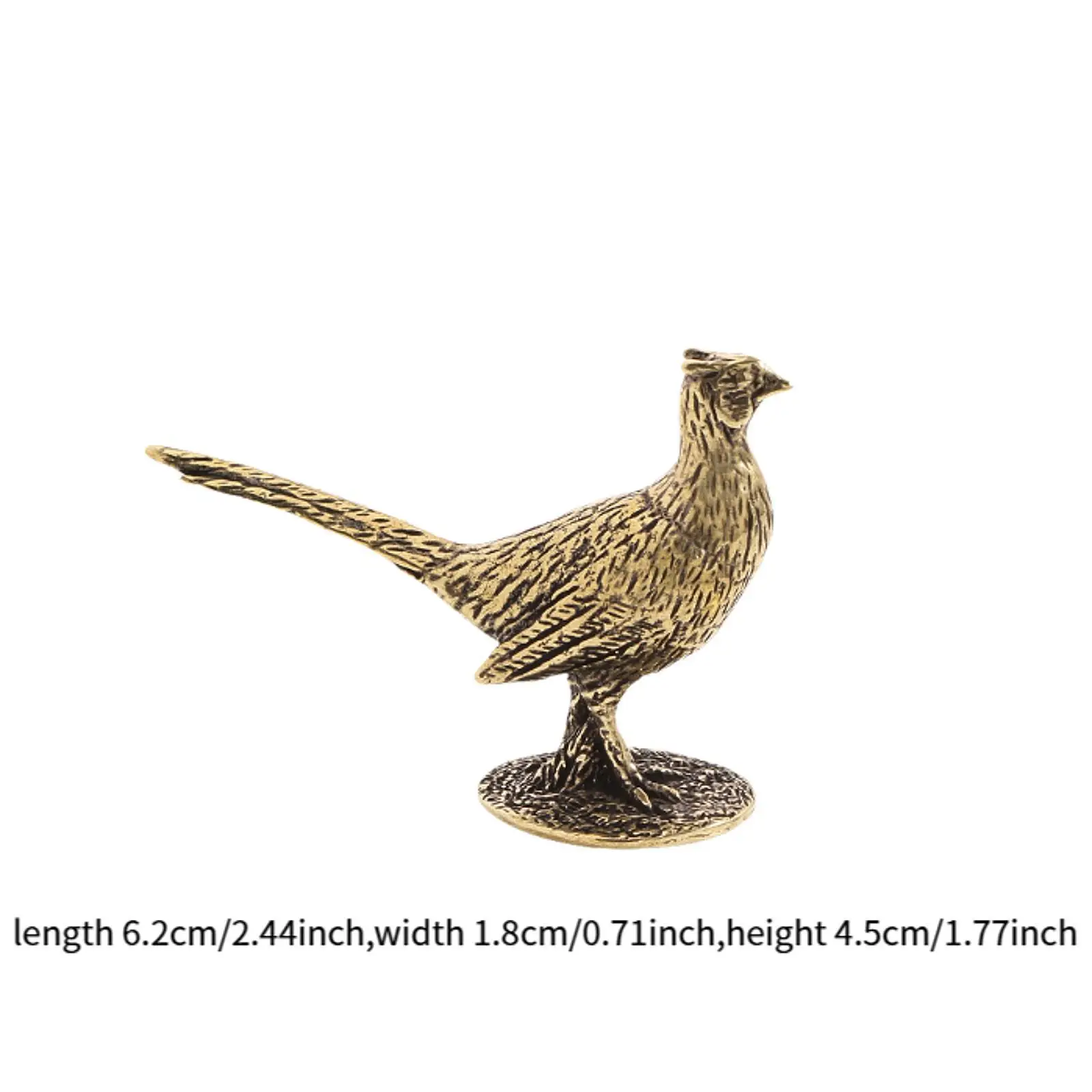 Pheasant Statue Sculpture Brass Modern Decorative Figurine Art Object for Office Decor Living Room Cabinet Shelf