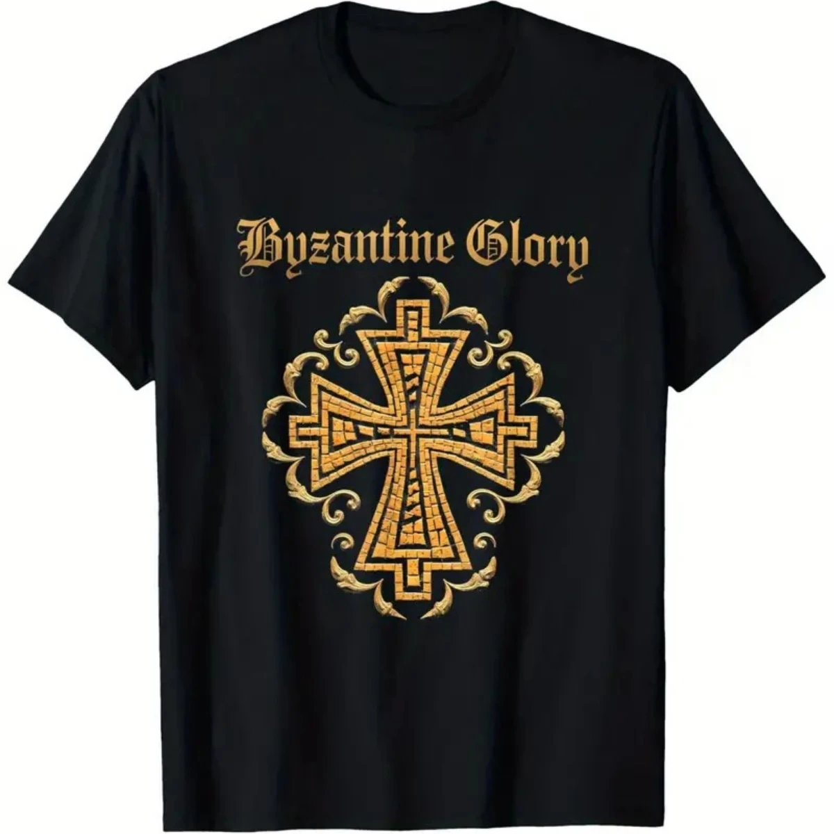 

Byzantine Glory Orthodox Christian Cross T-Shirt 100% Cotton O-Neck Short Sleeve Summer Casual Mens T-shirt Streetwear