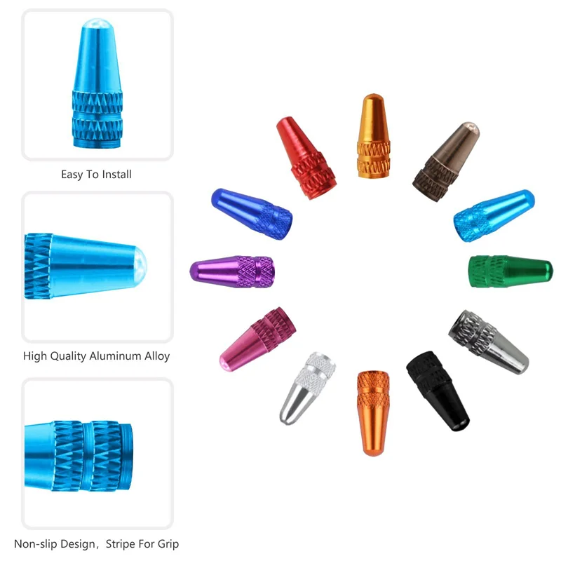 4/20/40 pçs liga de alumínio pneu da bicicleta tampa da válvula fv mtb bicicleta estrada coberto protetor estrada mtb pneu à prova de poeira válvula presta