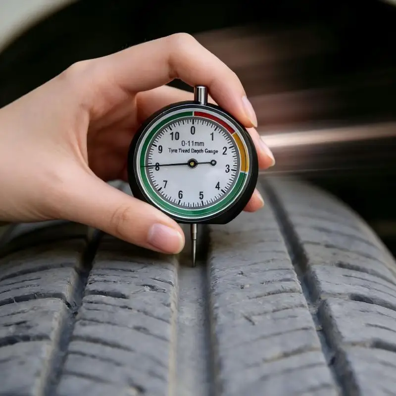 Tire Tread Depth Gauge Car Tire Tread Meter Measurer High Accuracy Tyre Measure Tool Brake With Storage Bag Auto Accessories